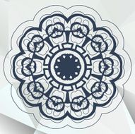 Arabic or indian mandala medallion lace design