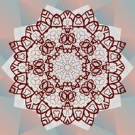 Henna colored mnandala banner vector