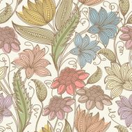 Vintage seamless floral background N3