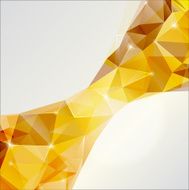 Abstract polygonal background in yellow colors