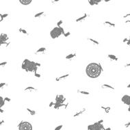fishing pattern baits reels gray