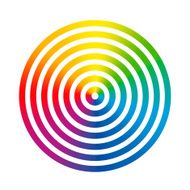 Rainbow Colors Circle Rings