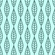 Willow leaves seamless vector pattern Vintage style and colors (blue)