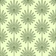 Palm leaves seamless vector pattern Vintage style and colors (yellow-green)