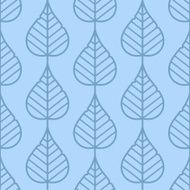 Lilac leaves seamless vector pattern Vintage style and colors (blue)