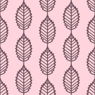 Elm leaves seamless vector pattern Vintage style and colors