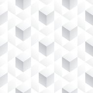Abstract seamless 3D white cubes vector background N9