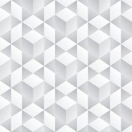 Abstract seamless 3D white cubes vector background N10