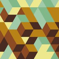 Abstract 3d geometrical background Mosaic Vector illustration N6