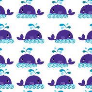 whale on a white background