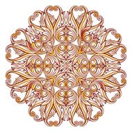 Ornate floral pattern on white N4