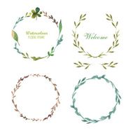 Vector Illustration Hand-painted watercolor design elements N13