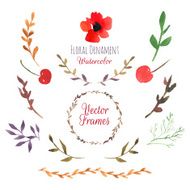 Vector Illustration Hand-painted watercolor design elements N14