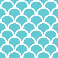 Abstract blue fishscale seamless pattern background