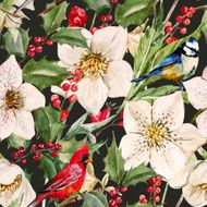 Watercolor christmas pattern N7