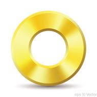 Vector metal donuts button with circular