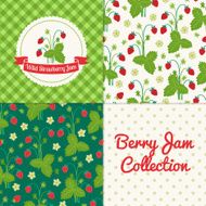 Homemade wild strawberry jam collection