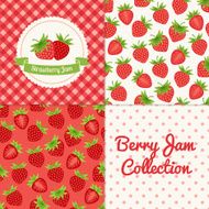Homemade strawberry jam collection