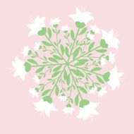 White flower decoration vector design illustration