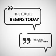 Vector speech bubble on a gray background