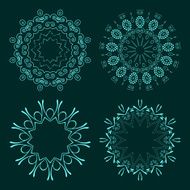 Vector outline emblems badges abstract hipster logo templates N4