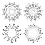 Vector outline emblems badges abstract hipster logo templates N5