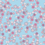 light background romantic floral seamless pattern N3