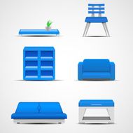 Furniture icons Graphic concept
