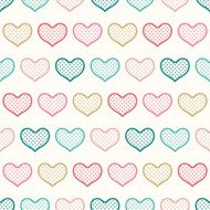 seamless heart dotted texture pattern