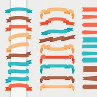 Vector flat ribbons