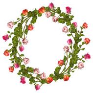 Rose wreath isolated EPS 10