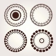 Set of floral vintage frame N2