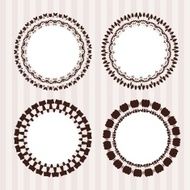 Set of floral vintage frame N3