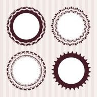 Set of floral vintage frame N4