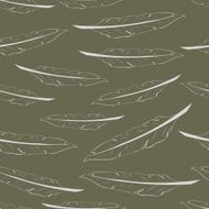 Seamless contours feathers