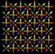 Rainbow rhombus colopful pattern