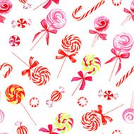 Rainbow sugarplums watercolor vector print