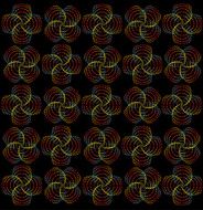 Rainbow spiral pattern N2