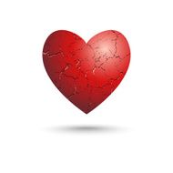 scratched heart
