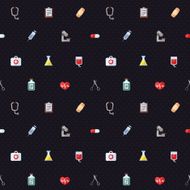 Medical and science seamless pattern with dots