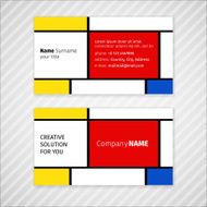 Vector minimalistic business card template N2