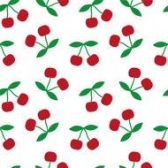 Cherry seamless texture vector