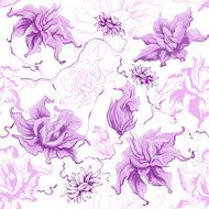 Purple flowers Seamless