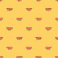 Seamless Watermelon Pattern Background