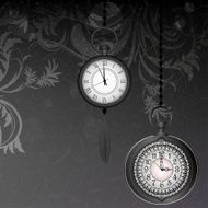 Abstract black and white wallpaper with floral branches