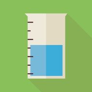 Flat Science and Education Chemistry Measure Flask Illustration N2