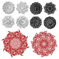 set of round ornament N2