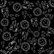 Doodle seamless pattern with sun N5