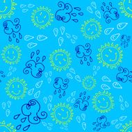 Doodle seamless pattern with sun N8