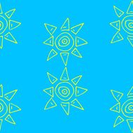 Doodle seamless pattern with sun N9